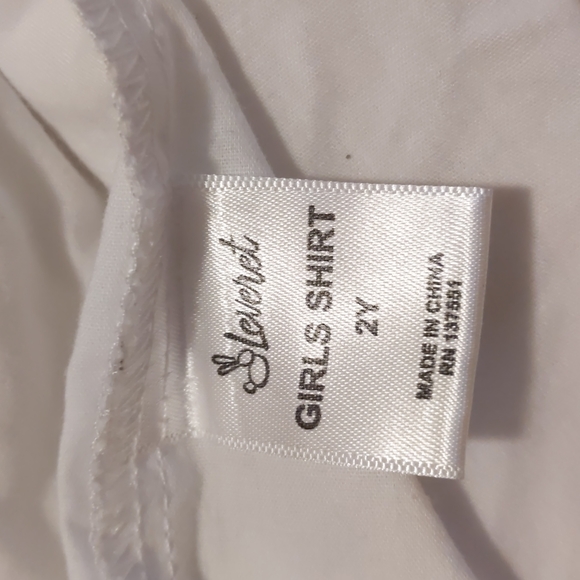 Leveret White girls dress shirt size 2 - Picture 7 of 9
